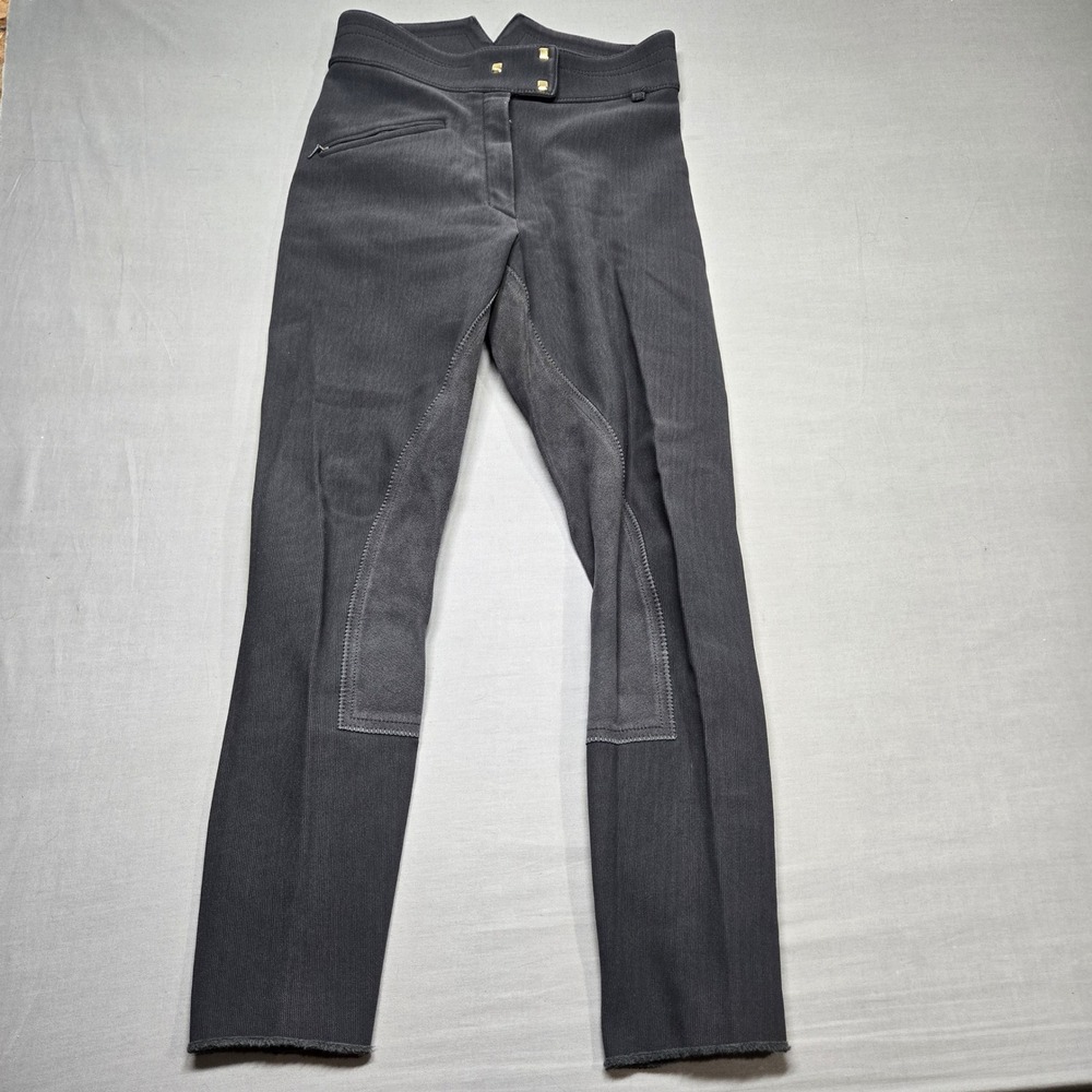 Golden Dress Equestrian Riding Breeches Pants Grey High Waist Small